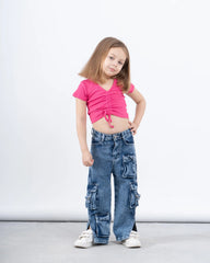 Long Sleeve Ribbed Top With Details - Venti