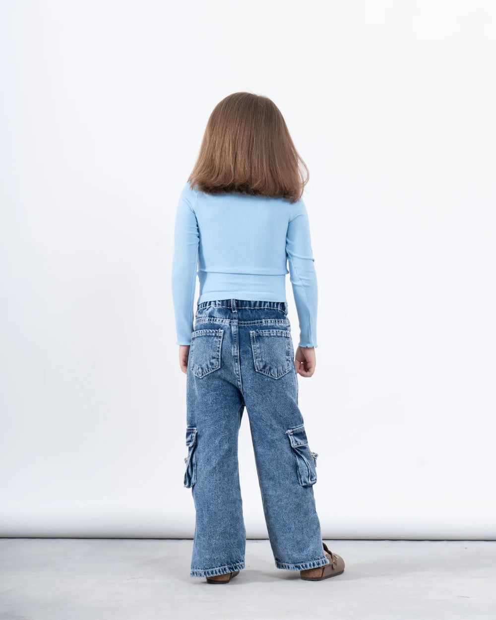 Long Sleeve Ribbed Top With Details - Venti