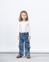 Long Sleeve Top With Decorative Stitch Detail