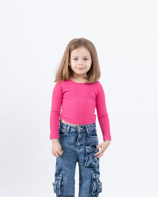 Ribbed Long-Sleeve Top