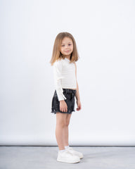 One-Shoulder Bow Sleeve Top