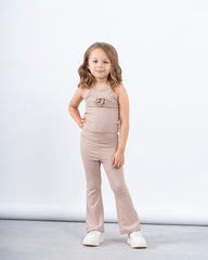 Textured Flared Pants