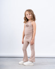 Textured Flared Pants