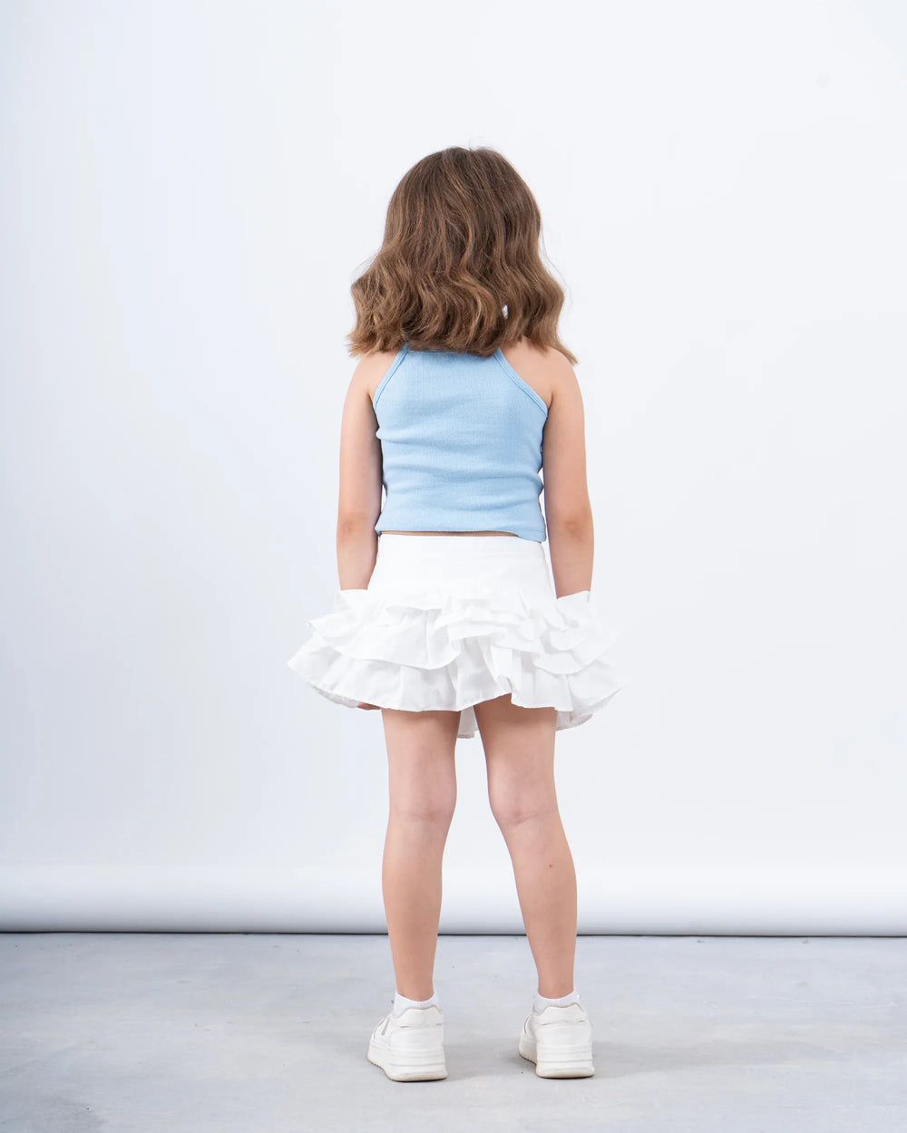 Crochet Flower Ribbed Halter Top - Venti