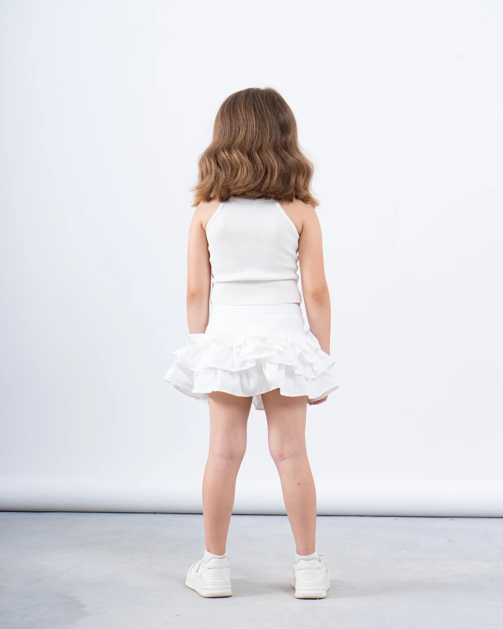 Crochet Flower Ribbed Halter Top - Venti