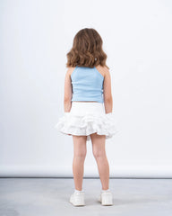 Crochet Flower Ribbed Halter Top - Venti