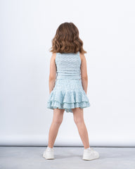 Textured Sleeveless Crop Top