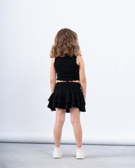 Textured Sleeveless Crop Top