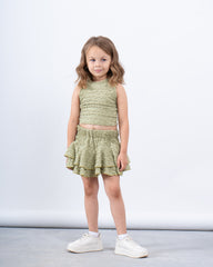 Textured Sleeveless Crop Top