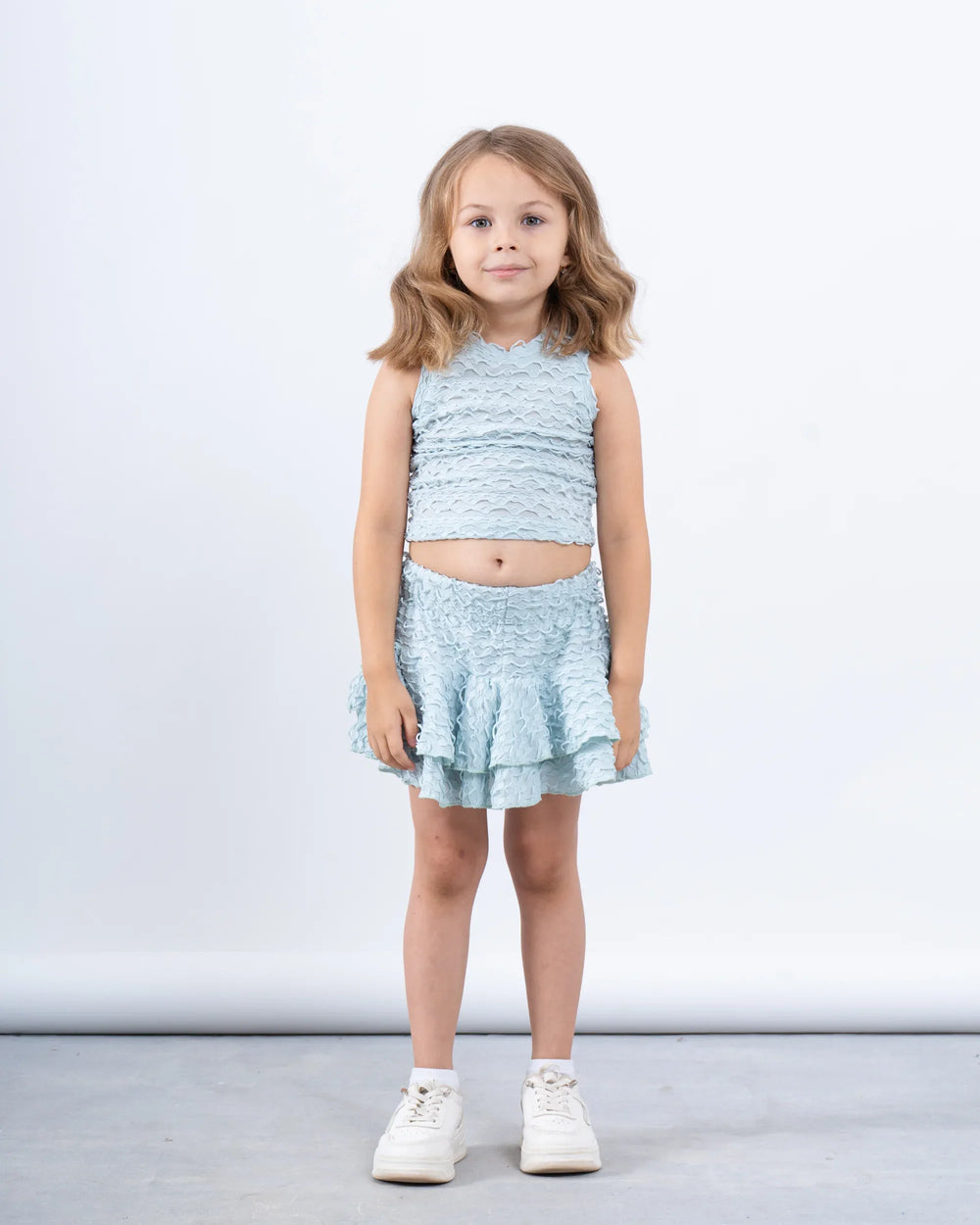 Textured Sleeveless Crop Top - Venti