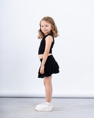 Textured Sleeveless Crop Top