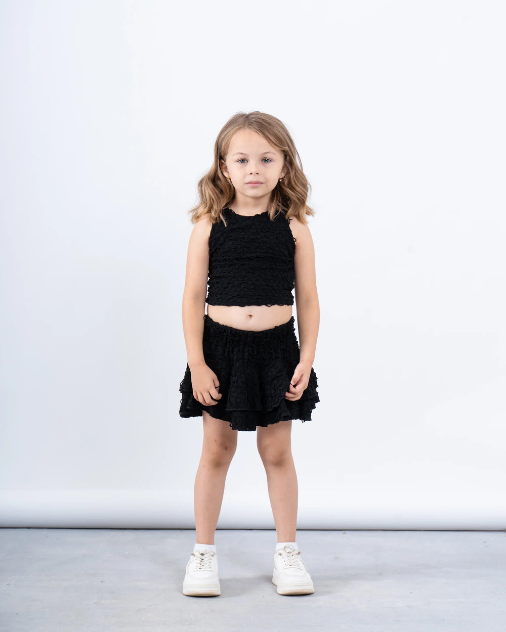 Textured Sleeveless Crop Top - Venti