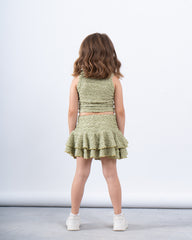 Textured Sleeveless Crop Top