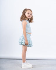 Textured Sleeveless Crop Top