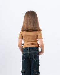 Ribbed Side-Ribbon Top