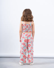 Smocked Floral Crop Top
