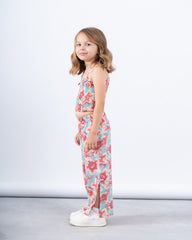 Smocked Floral Crop Top