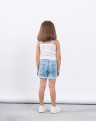 Striped Bow-Front Sparkling Top