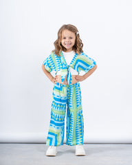 Printed Tie-Front Shirt