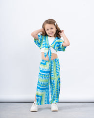 Printed Tie-Front Shirt