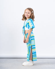 Printed Tie-Front Shirt