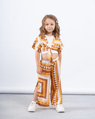 Printed Tie-Front Shirt