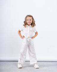 Linen Striped Tie-Front Shirt