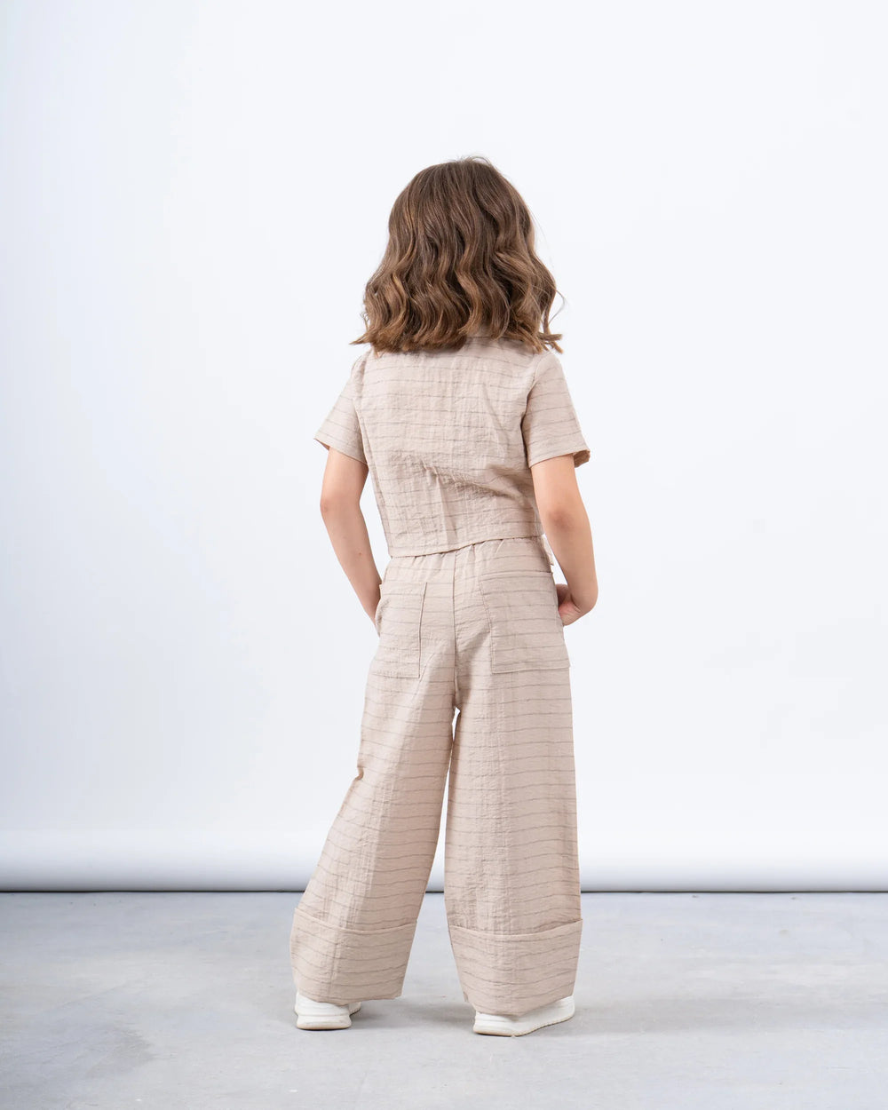 Linen Striped Tie-Front Shirt - Venti
