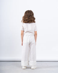 Linen Striped Tie-Front Shirt