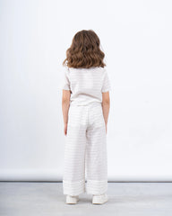 Linen Striped Tie-Front Shirt - Venti