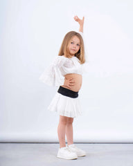 Embroidered Off-Shoulder Crop Top - Venti