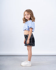 Puff Sleeve Cropped Top