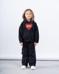 Graphic Studded Hoodie