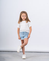 Textured Knit Short-Sleeve Top