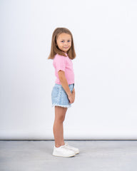 Textured Knit Short-Sleeve Top