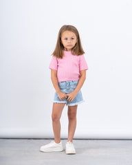 Textured Knit Short-Sleeve Top