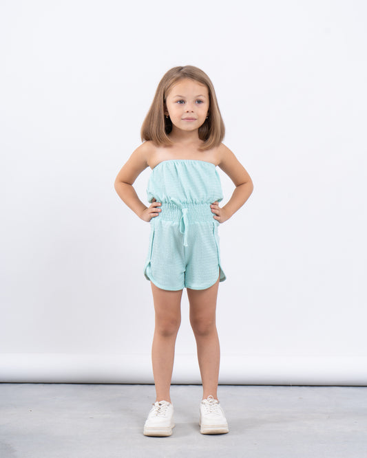 Strapless Textured Jumpsuit