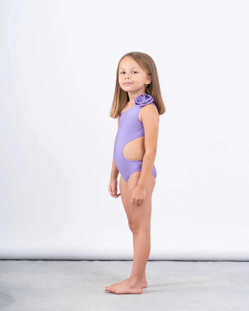 One-Shoulder Swimsuit With Flower Detail - Venti