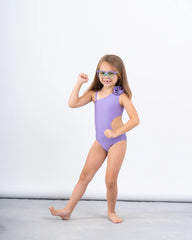 One-Shoulder Swimsuit With Flower Detail - Venti