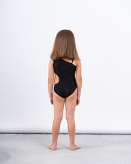 One-Shoulder Swimsuit With Flower Detail