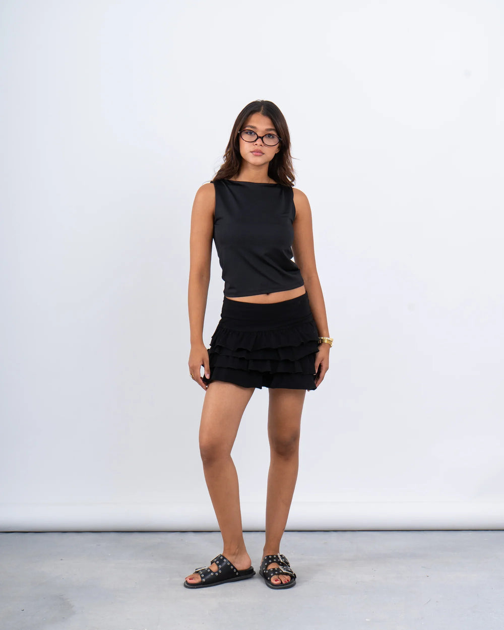 Tiered Ruffle Mini Skirt - Venti