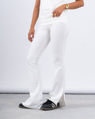 Slim Flared High-Waist Pants