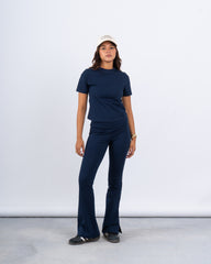 Slim Flared High-Waist Pants