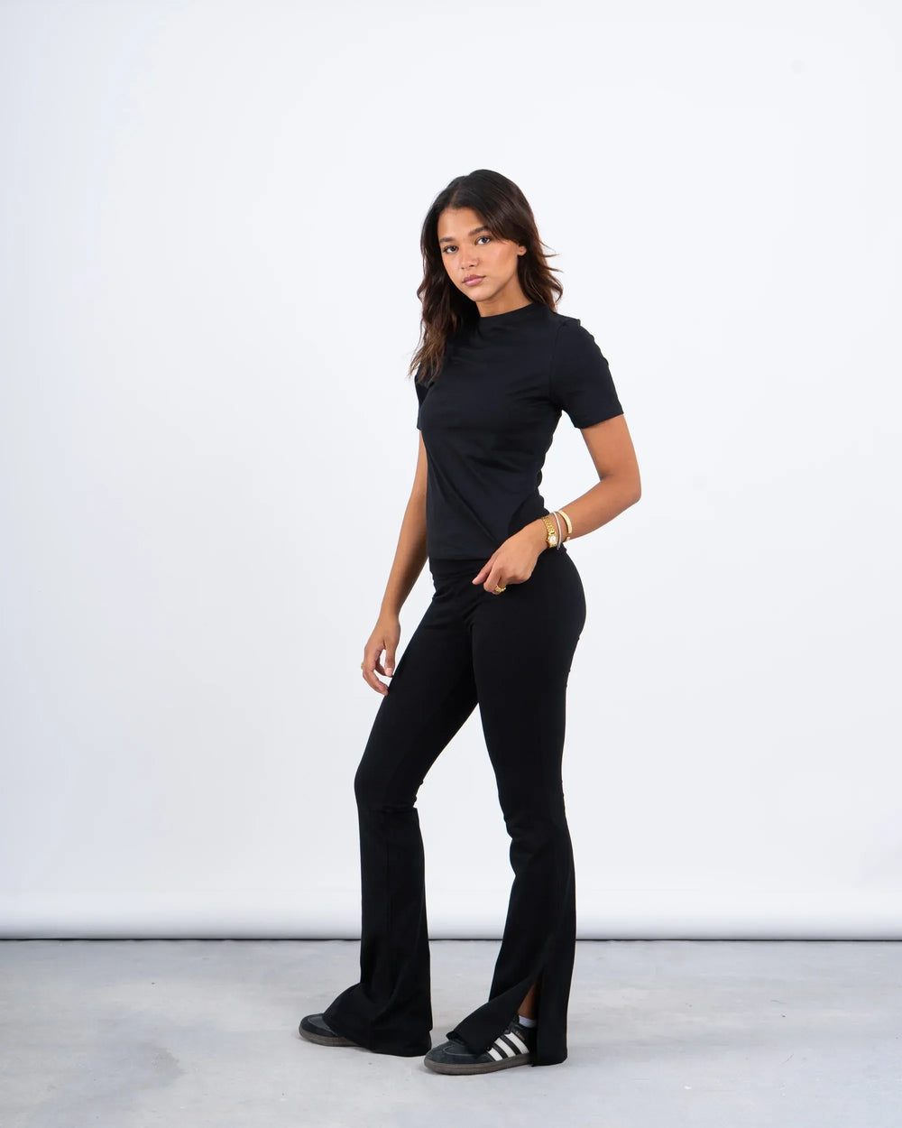 Slim Flared High-Waist Pants - Venti