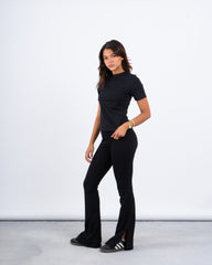 Slim Flared High-Waist Pants