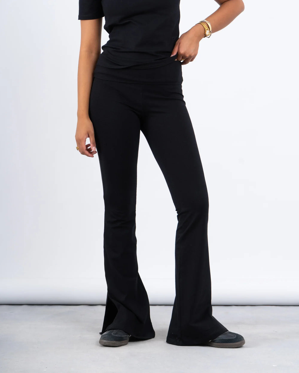 Slim Flared High-Waist Pants - Venti