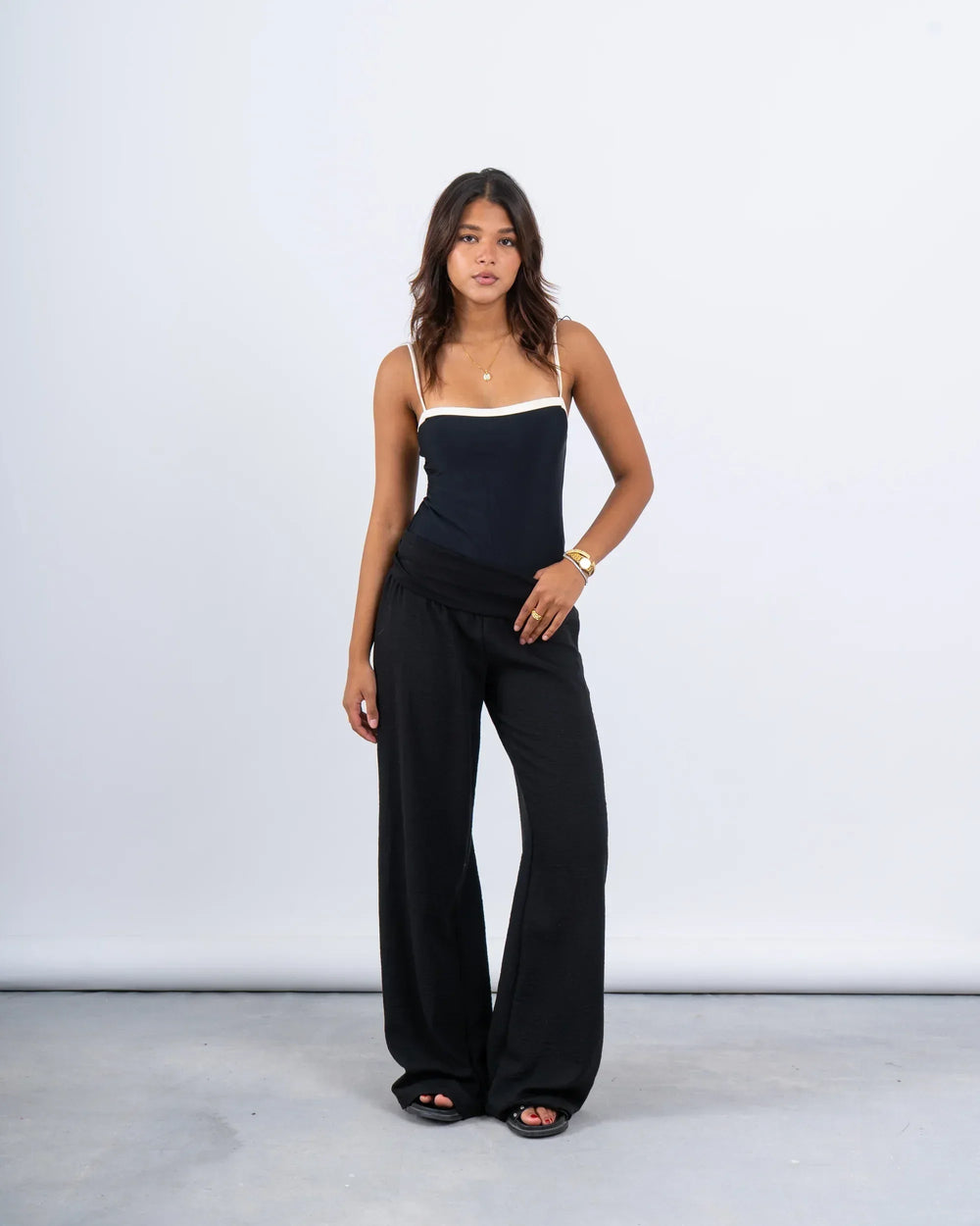 High-Waist Linen Wide-Leg Pants - Venti