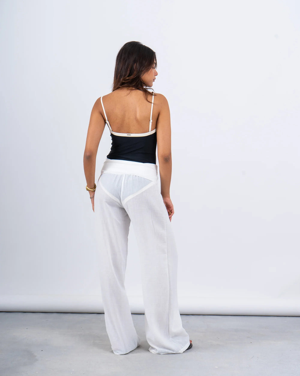 High-Waist Linen Wide-Leg Pants - Venti