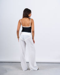 High-Waist Linen Wide-Leg Pants