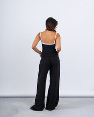 High-Waist Linen Wide-Leg Pants